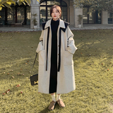 现货披肩可脱卸三色呢大衣外套女283-28318-P185-K268，女装毛呢外套，浙宝283