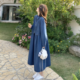 牛仔假两件连衣裙2B143-25001-P140-K218，女装连衣裙，2B143