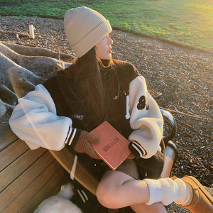 拼接棒球服羊羔毛（加棉）2B143-2343-P160-K228图片