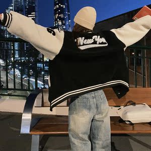 拼接棒球服羊羔毛（加棉）2B143-2343-P160-K228图片