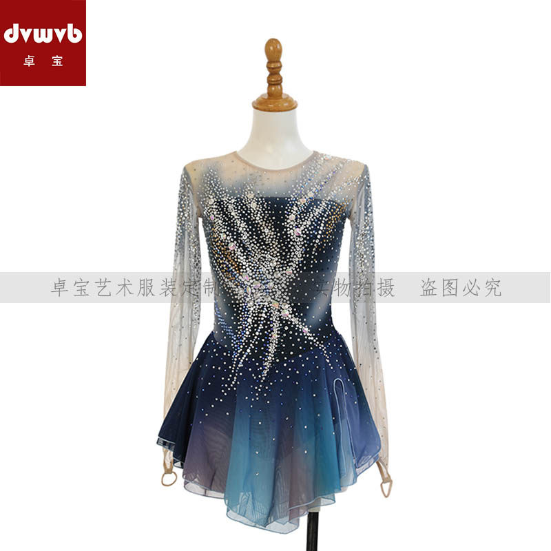 卓宝花样滑冰专业演出服考级服溜冰服舞蹈服考斯滕女款裙A356