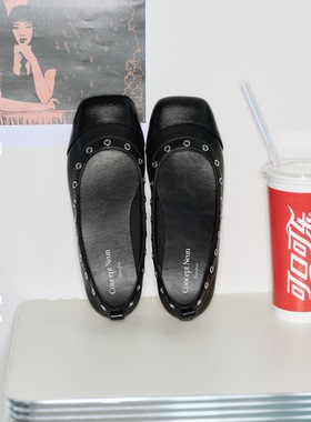 Concept Neun新品Texas系列拼接方头单鞋女