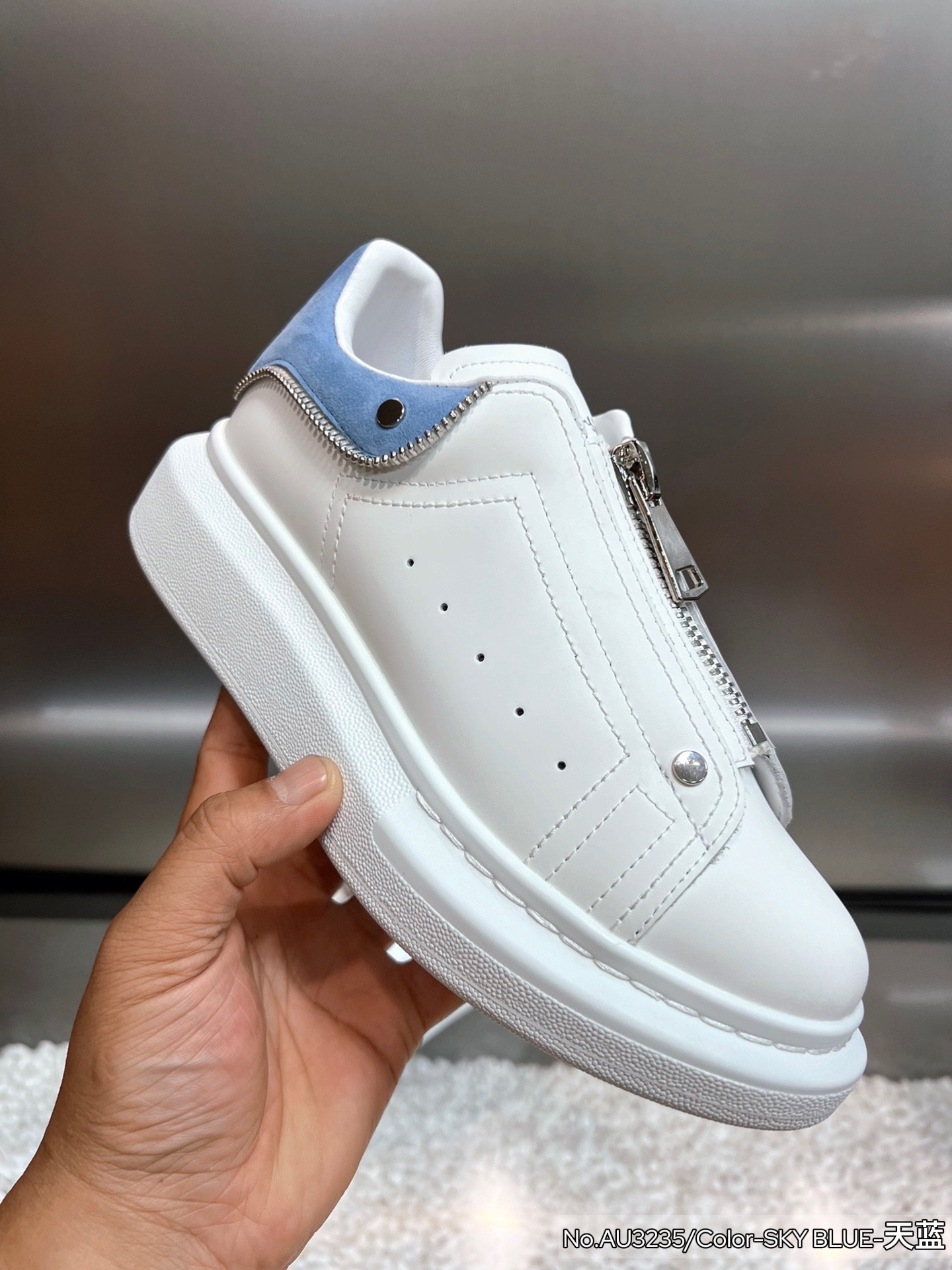 澳洲Auspecial运动休闲厚底增高小白鞋德训板鞋牛皮鞋潮