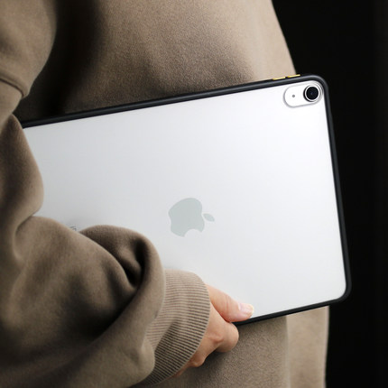 适用苹果iPad Air7平板电脑保护壳2024新款Air4/5代6保护套10.9寸11简约磨砂撞色按键防摔抗弯透明无盖带笔槽