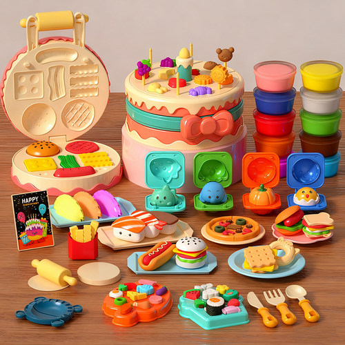 【98%的孩子喜欢】彩泥蛋糕机