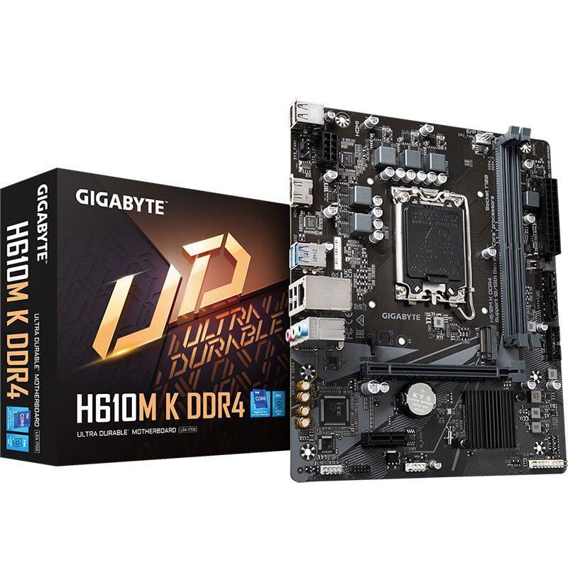 技嘉H610M-K DDR4台式电脑主板 电竞游戏办公主板盒装