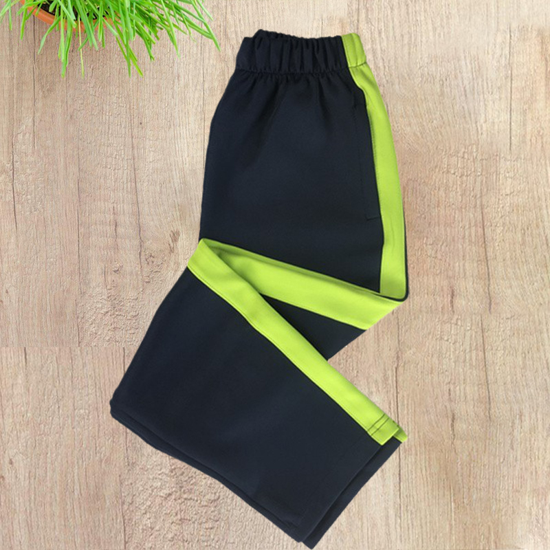 定做校服长裤荧光绿松紧腰运动