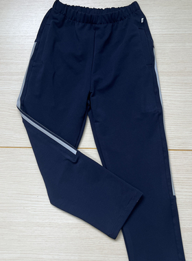 冬季加绒初高中小学生校服裤子藏蓝直筒后开剪下两反光条耐磨男女