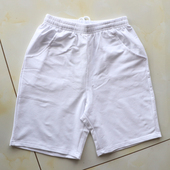 四季 校服短裤 纯白色抽绳舒适跑步宽松运动透气五分裤 可穿支持定制