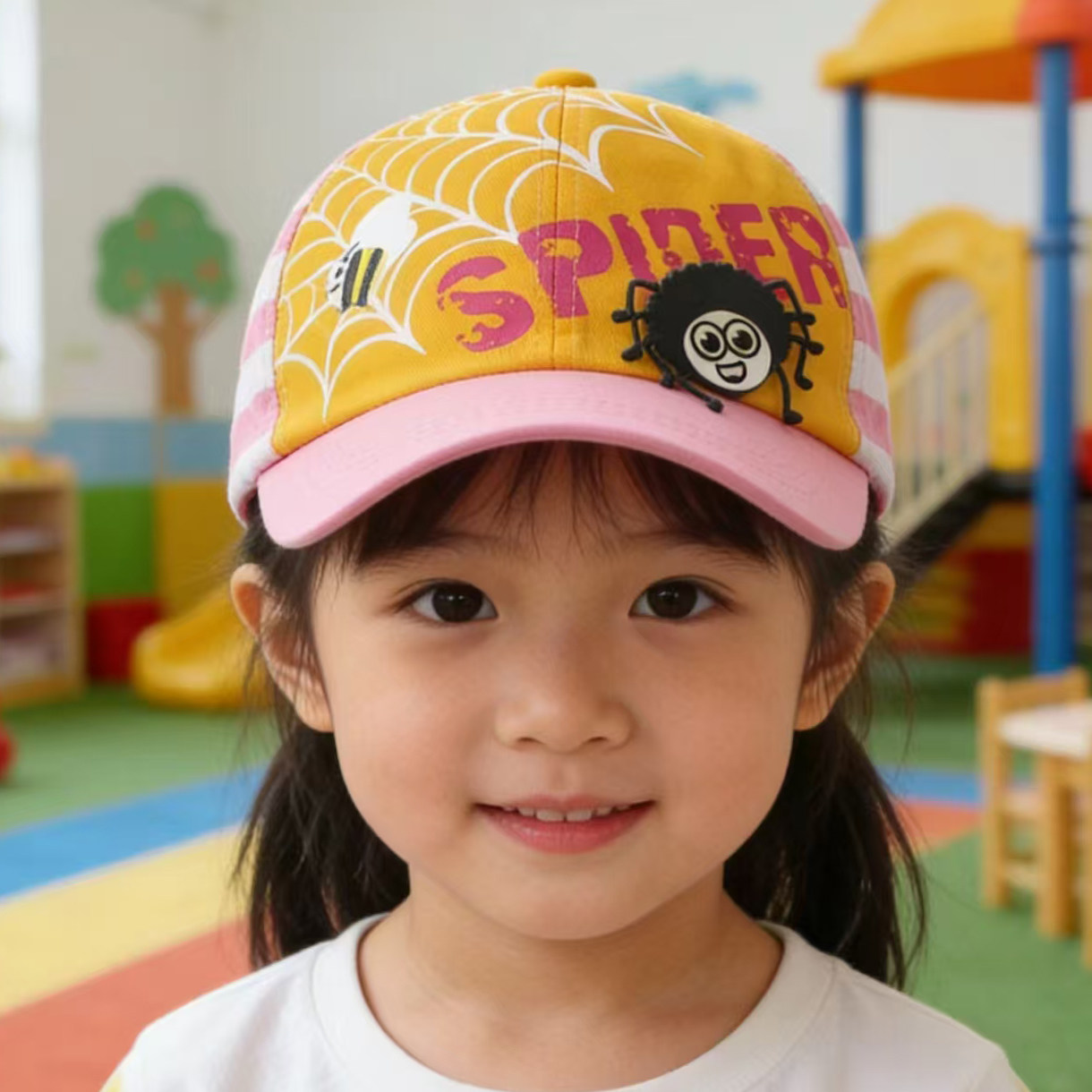 女孩粉色棒球帽儿童小学生帽子