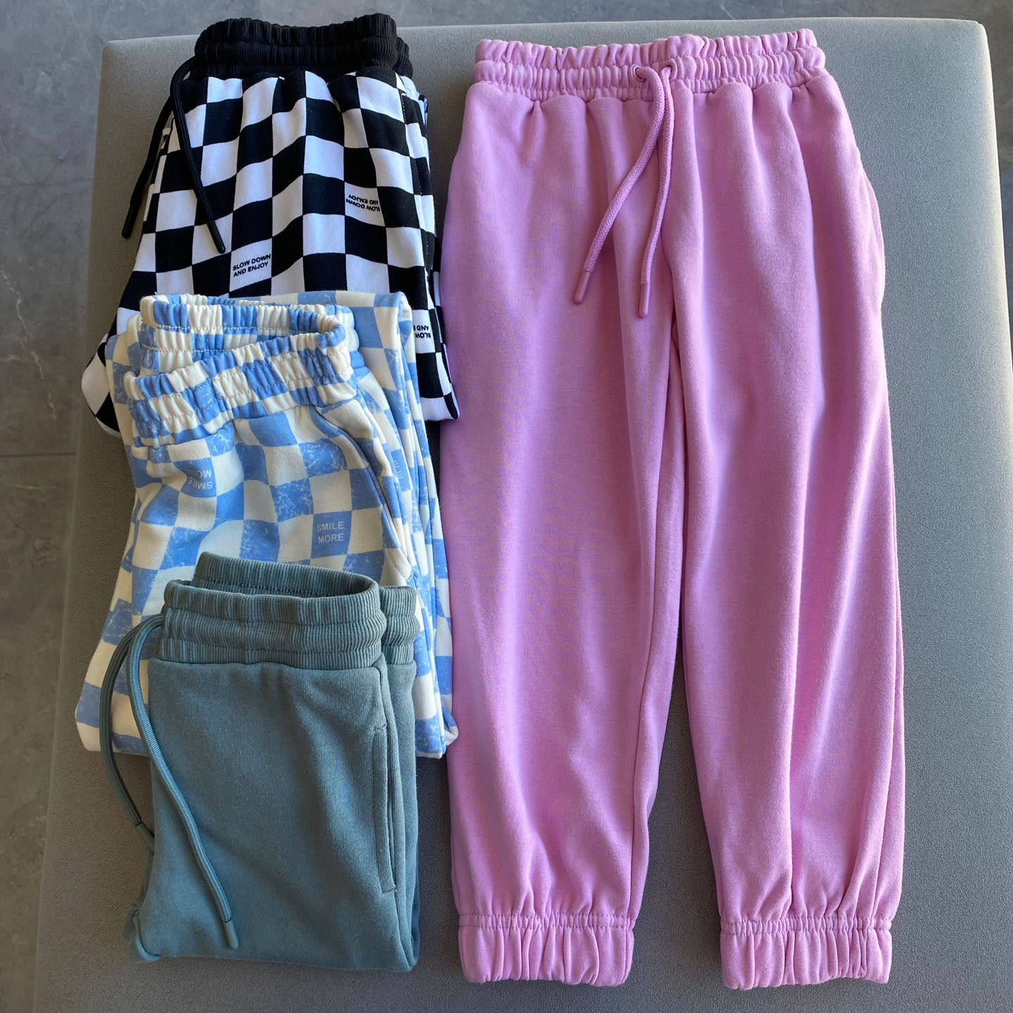 外贸单新款秋冬春男童女童小中大童宽松儿童卫裤毛圈纯棉长裤子