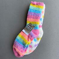 One card, two double-price foreign trade single autumn and winter floor socks for small, medium and large children, children's mid-calf anti-slip Christmas warm fleece socks thumbnail 2