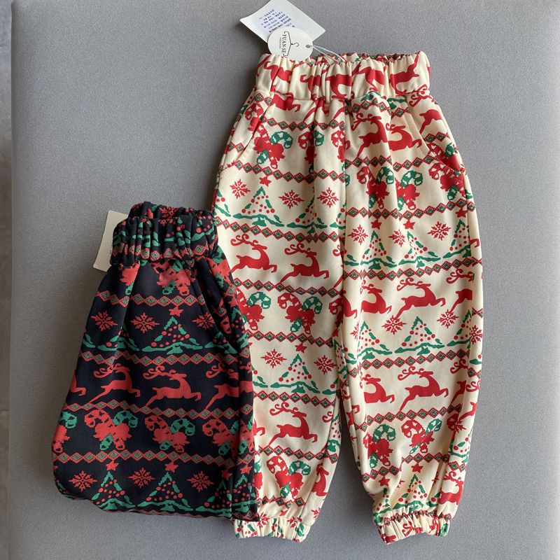 春秋装新款童装女童小中童休闲柔软舒适儿童棉毛圈卫裤女孩长裤子