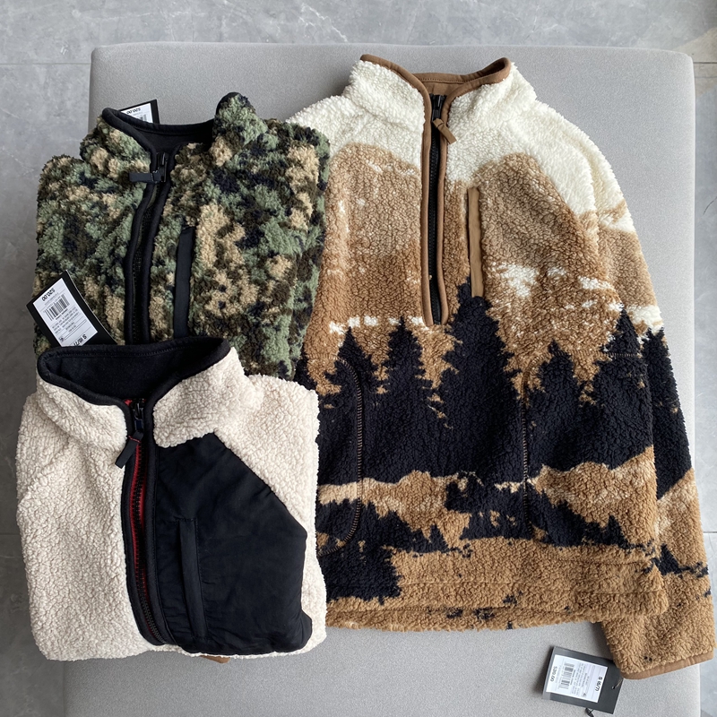 外贸原单男童女童半拉链半高领校服内胆保暖羊羔绒衫上衣儿童卫衣