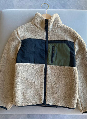 外贸原单秋冬装男童女童校服内胆打底保暖羊羔绒上衣儿童拉链外套