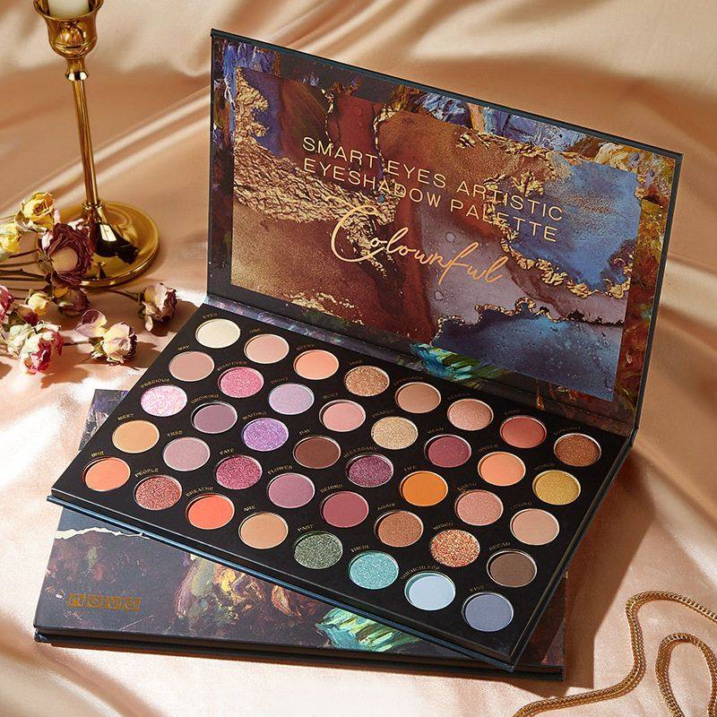 眼影大地40眼影日常大盘学生新手色系NOVO盘淡妆初学者全套色平价