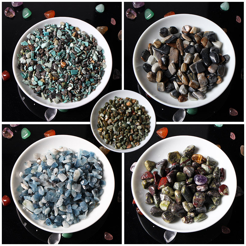 黄玉毕加索天然水晶碎石魔鬼蓝K2