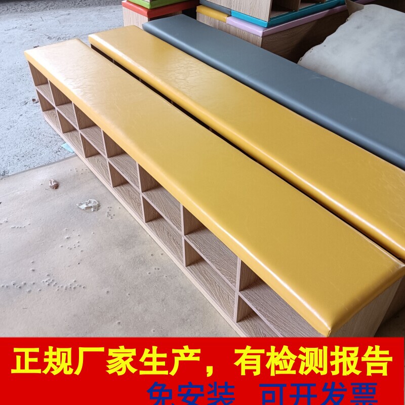 换鞋凳鞋柜鞋架凳子储物穿鞋实木可坐收纳简约长条椅游乐场门口