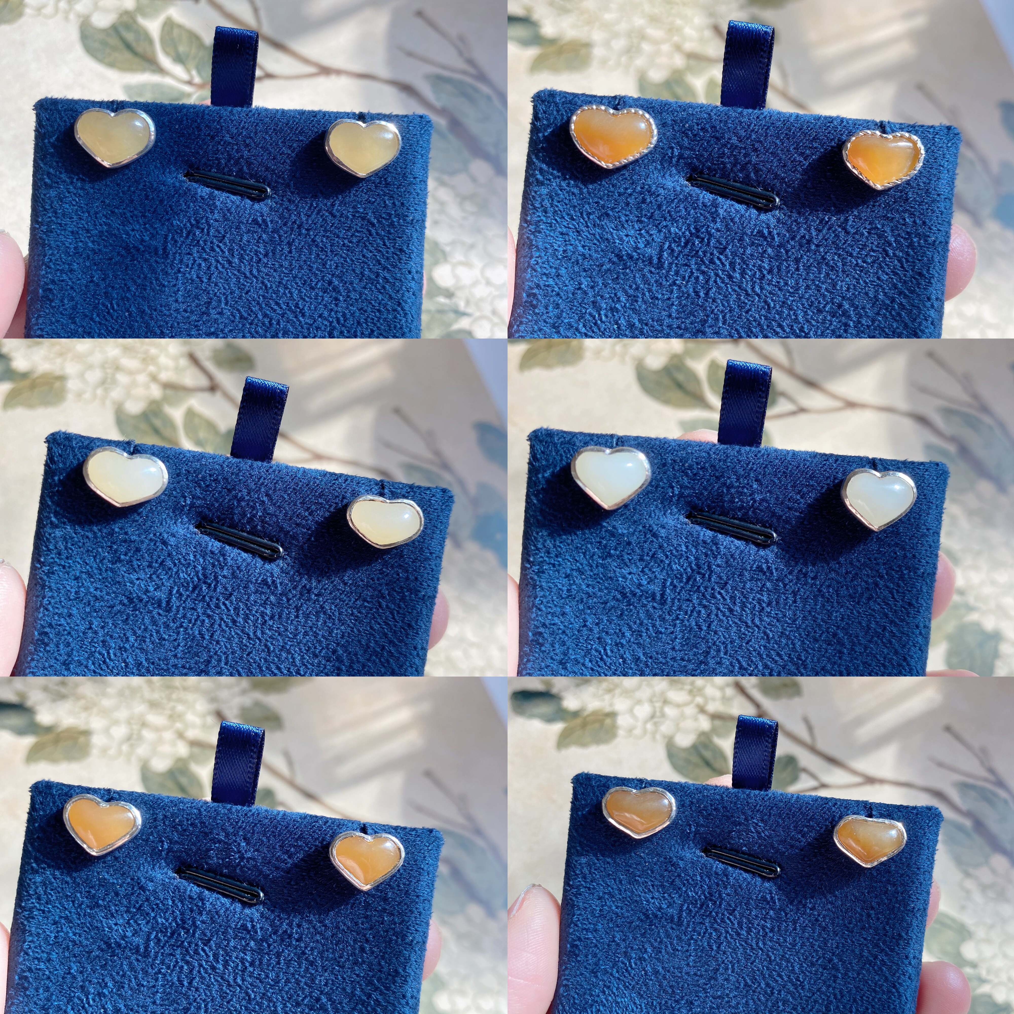 天然玉石和田玉糖料爱心耳环耳坠女款文艺轻奢复古配饰