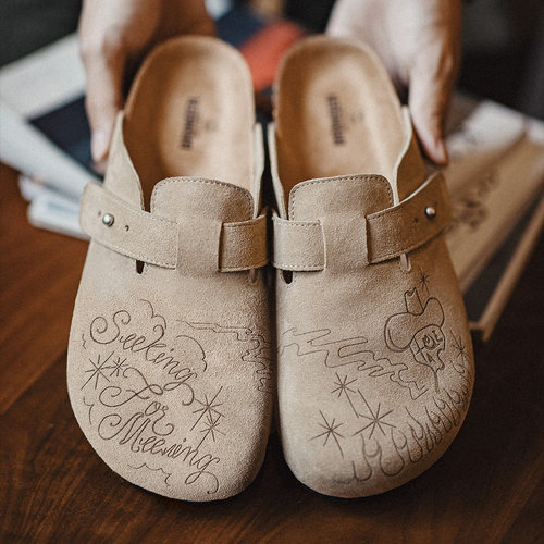 【马登插画勃肯】马登涂鸦穆勒鞋