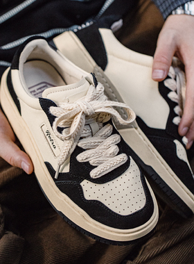 马登2025新款黑白熊猫板鞋男运动原创潮鞋小众百搭透气休闲鞋