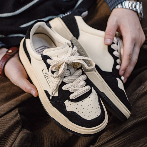 马登休闲黑白熊猫板鞋