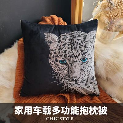 春夏轻奢车载抱枕被子毯子两用多功能二合一办公室沙发午休定制