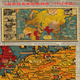 画芯 壁画 二战终局东西线地图海报复古文艺牛皮纸装 饰画墙贴挂画