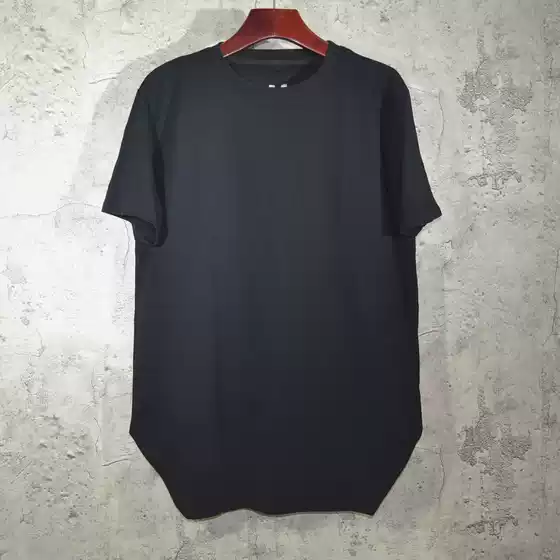 New DRKSHDW by Rick Owens Short-Sleeve T-Shirt in Black, Pure Cotton, Mid-Length Crewneck Tee for Men