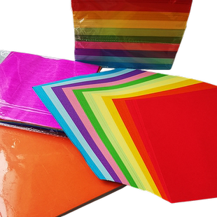 手工折纸蜡光纸铜版纸彩色手揉纸双面不同色国风剪纸儿童手工纸课