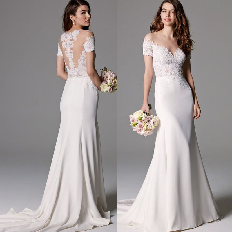 新款一字肩优雅显瘦气质晚装新娘