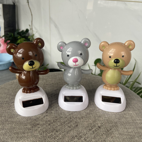汽车太阳能摇头摆件扭扭小熊