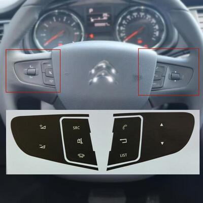 适用雪铁龙C3XR多功能方向盘C5按键多功能开关掉漆翻新修复贴纸C4