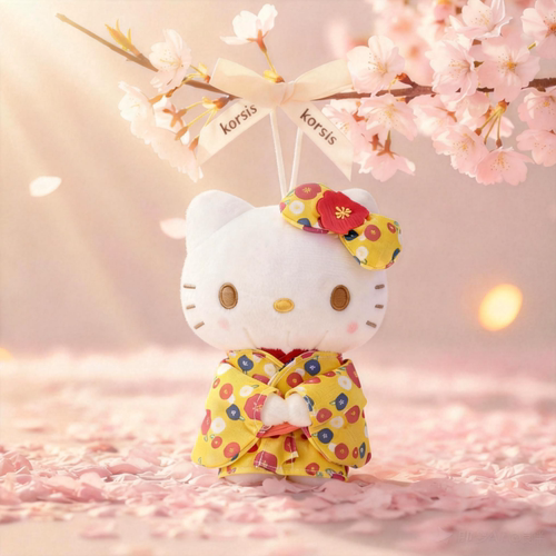 日本官方正品hellokitty富士山樱花凯蒂猫哈喽kt猫玩偶毛绒包挂件