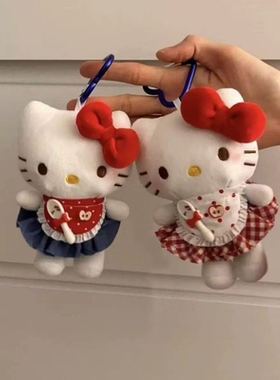 日本官方正品正版旗舰可爱Kitty包包娃娃挂件挂饰红苹果玩偶公仔