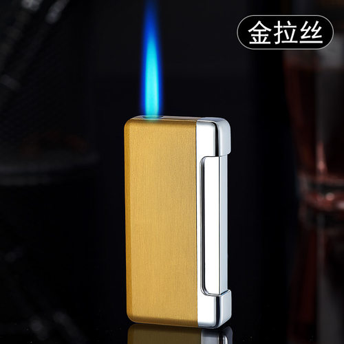 款直冲蓝焰防风打火机广告礼品打字防风创意小巧轻薄跨境