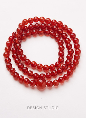 小红书爆款红手链项链合集红色本命年手串饰品玛瑙