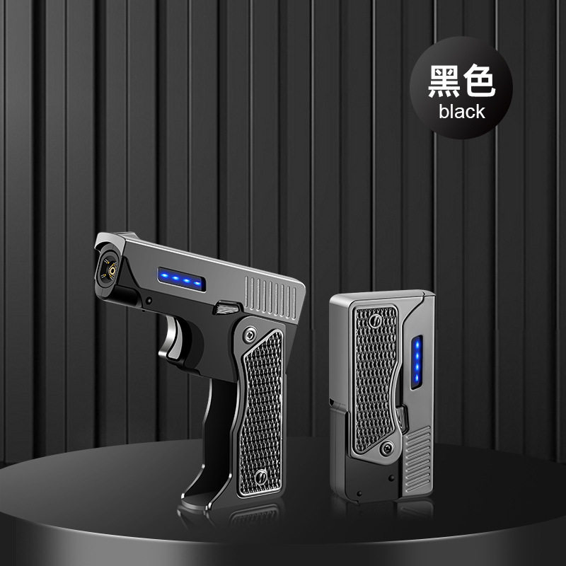 AW856个性创意款式气电双用男人玩具礼品USB充电防风直冲打火机