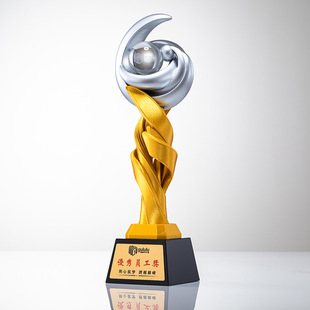 奖杯金色奖杯五角星水晶奖牌年会颁奖活动比赛定制定做树脂