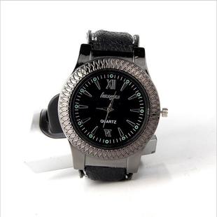 腕表手表点烟器简约纯色英文表盘USB环保充电打火机礼盒装 F771