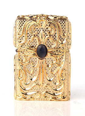 首领CF1024J金色盔甲富贵花 高档创意煤油打火机男士礼品