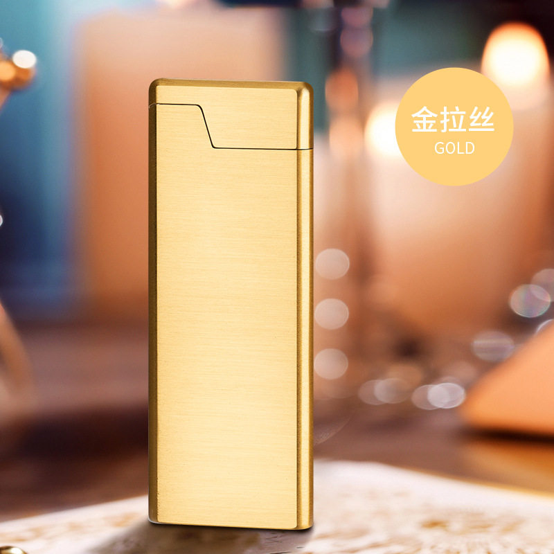 纤薄充气拉丝砂轮明火气体打火机可以激光刻字广告制作打DK7703