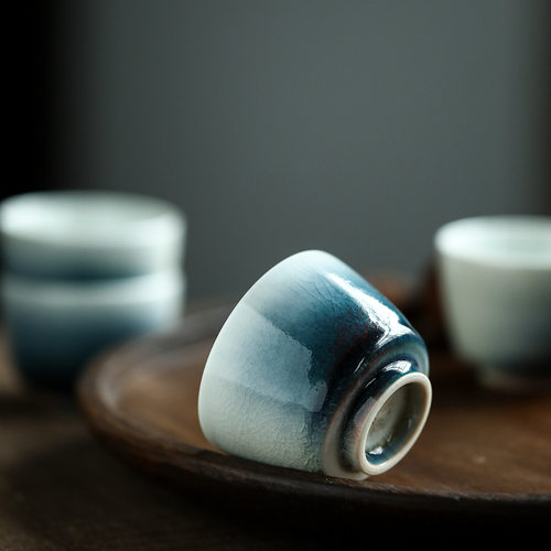 晴先生流仙杯景德镇高温色釉窑变纯手工中式茶杯主人杯礼品杯60ml