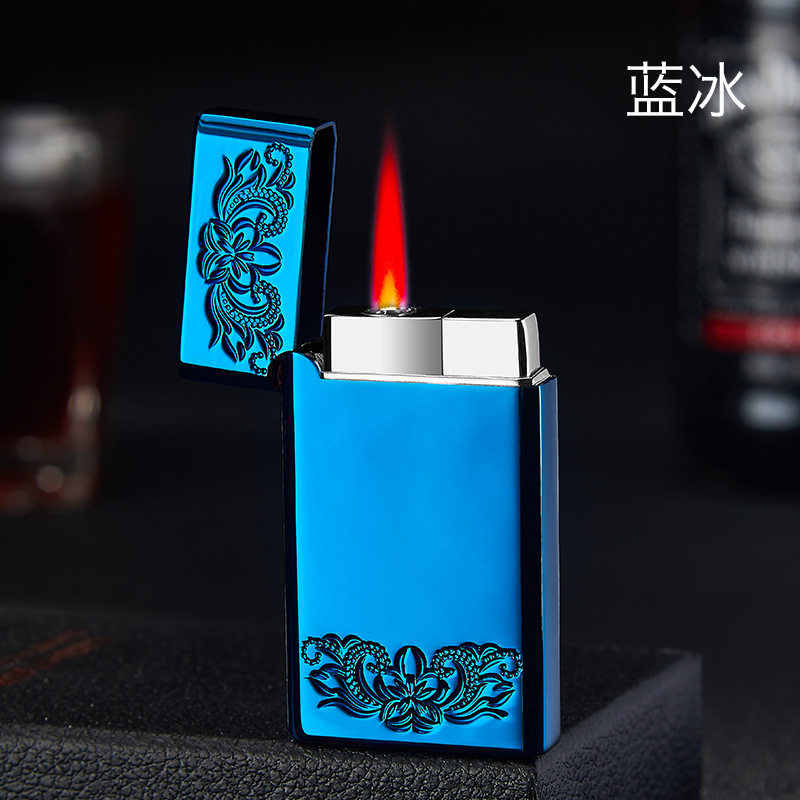创意超薄钢音金属防风打火机DK-232冰面朗声