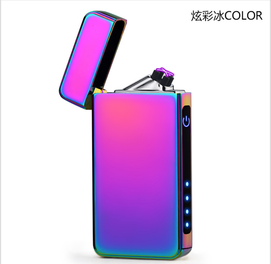 6008C触摸屏脉冲交叉双电弧打火机防风电子点烟器lighter