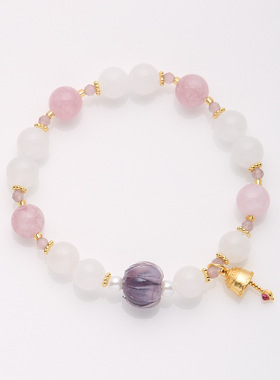 【好运降铃】寺庙同款设计款手链紫锂辉梵钟串珠饰品闺蜜礼物