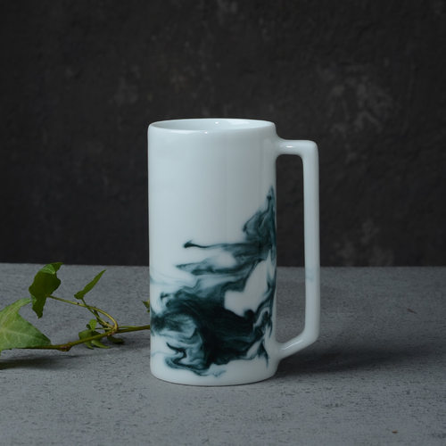 文创产品杯子陶瓷水墨喝水杯子大号家用手绘马克杯高颜值礼物