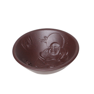 宜兴紫砂品茗小杯子笑口常开斗笠主人杯功夫茶杯创意个人单杯