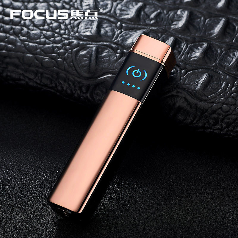 usb充电便携式打火机方形液晶感应双电弧点烟器跨境品焦点D029