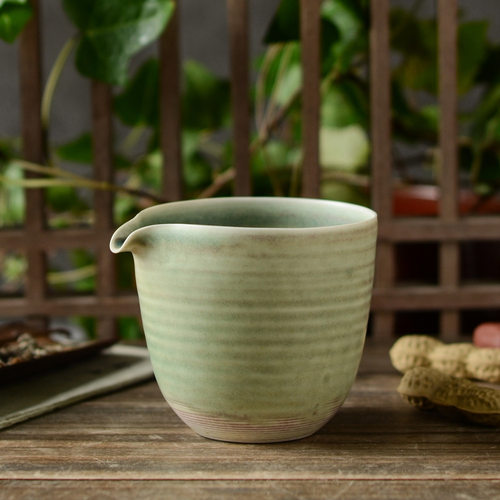 蕉叶公道杯大容量茶海手工公杯匀杯子茶海日式茶道陶瓷茶具分茶器